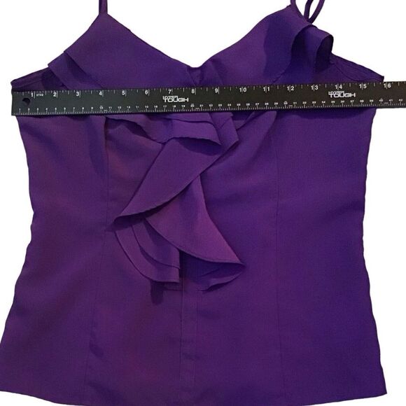 💜 Miley Cyrus Purple Ruffle Zip-Back Cami – Size M - Picture 5 of 9